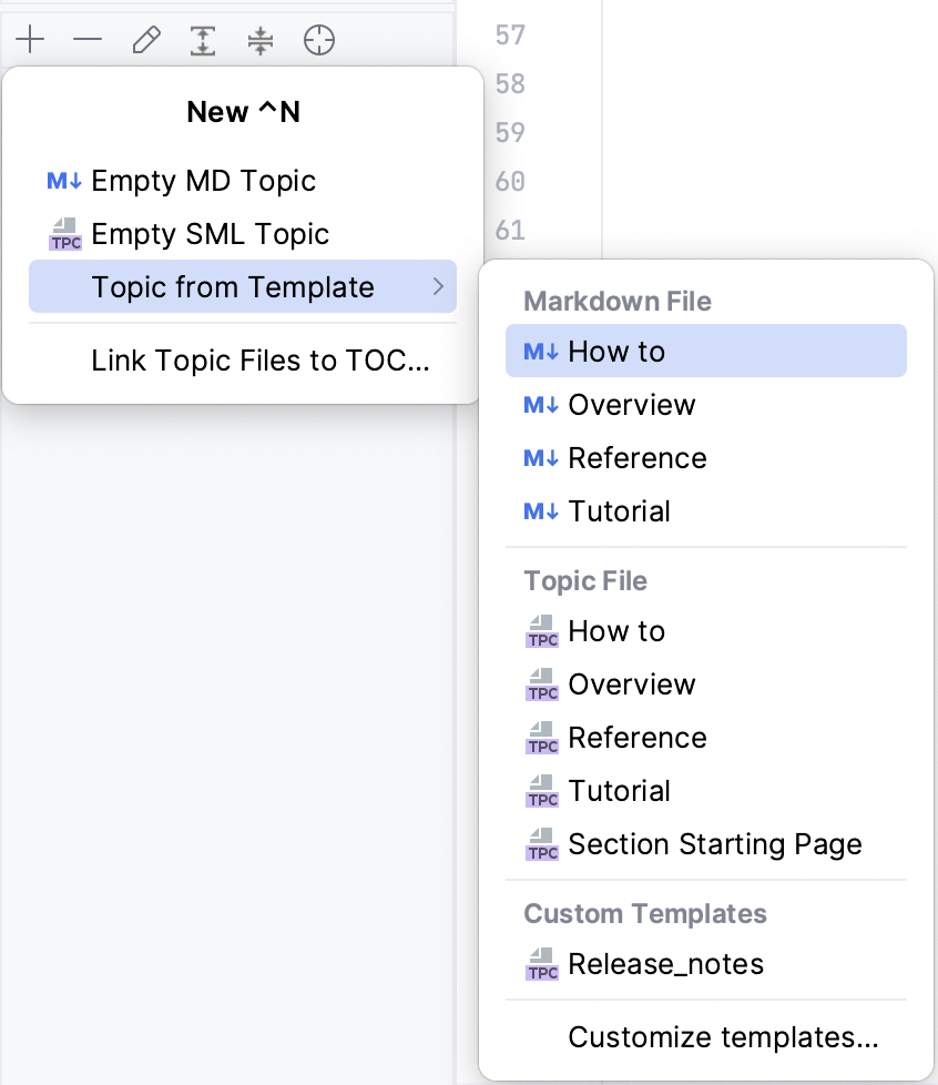 Create new topic options Create new topic options